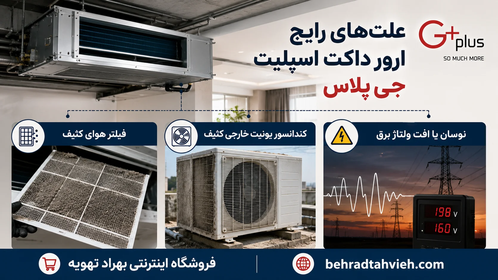 ارورهای داکت اسپلیت جی پلاس | کدهای خطا و راهنمای عیب یابی سریع 4 علت های رایج ارور داکت اسپلیت جی پلاس