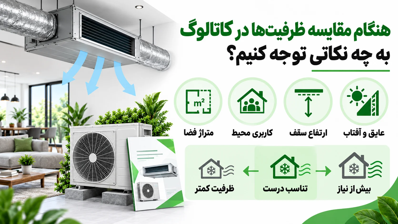 کاتالوگ داکت اسپلیت گرین، بررسی مدل ها و نکات مهم قبل از انتخاب 2 هنگام مقایسه ظرفیت ها در کاتالوگ به چه نکاتی توجه کنیم؟