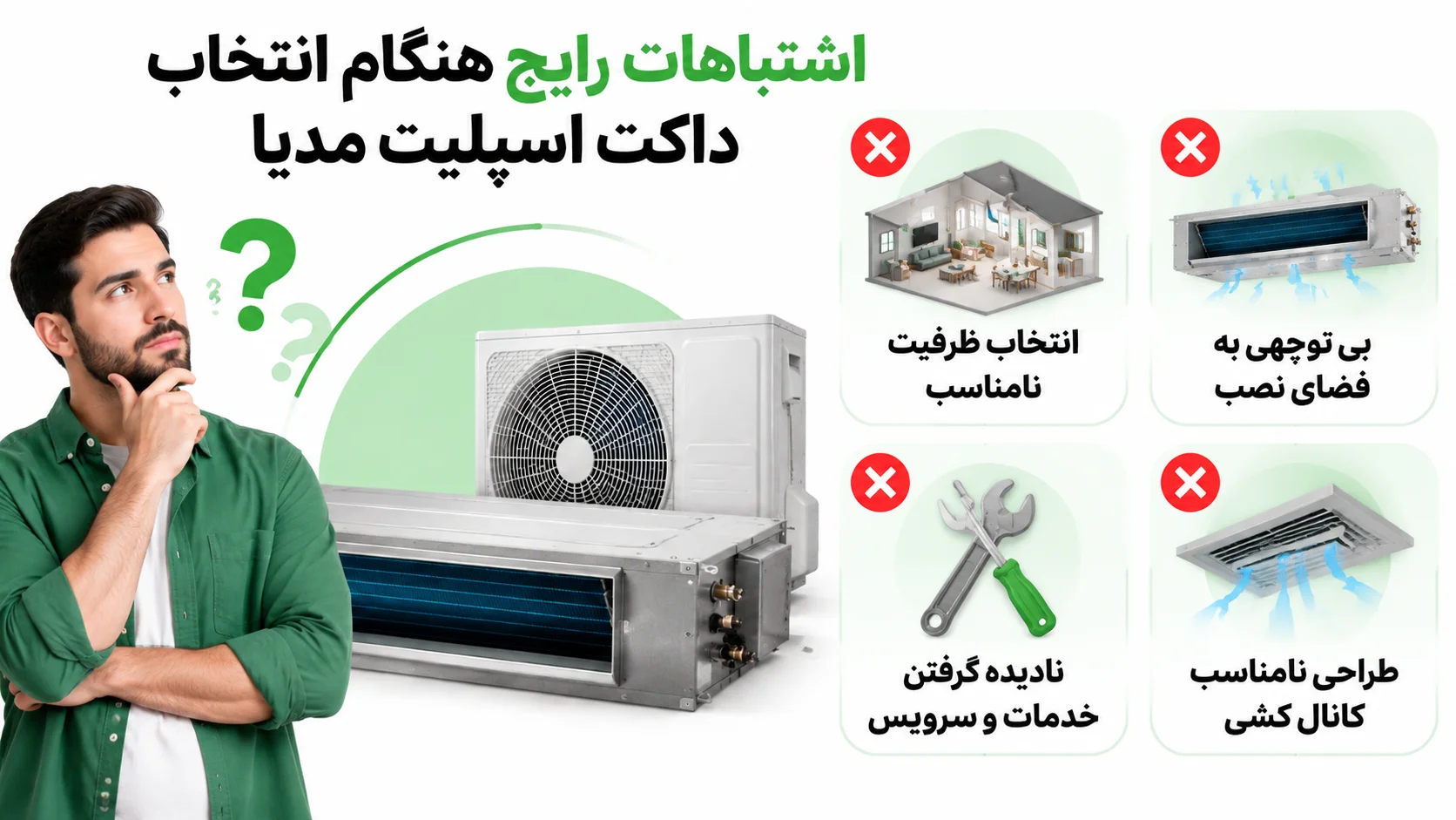 بهترین مدل داکت اسپلیت مدیا کدام است؟ مقایسه سری ها و ظرفیت ها 4 اشتباهات رایج هنگام انتخاب داکت اسپلیت مدیا